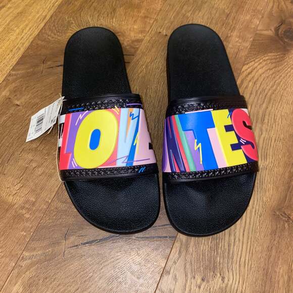 ADIDAS X KRIS ANDREW SMALL Pride Adilette Pride Slide Sandals Size 12 - Picture 1 of 5